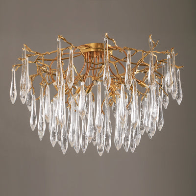 CrystalGlow - Ceiling Lamp with Radiant Droplet Crystals