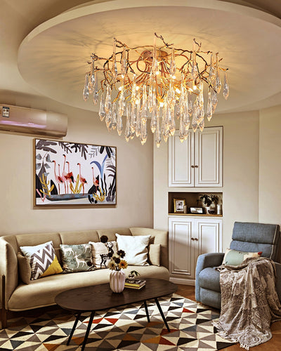 CrystalGlow - Ceiling Lamp with Radiant Droplet Crystals