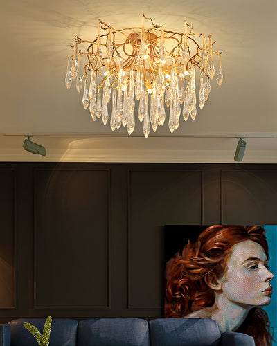 CrystalGlow - Ceiling Lamp with Radiant Droplet Crystals