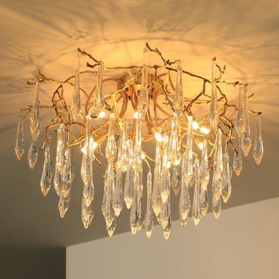 CrystalGlow - Ceiling Lamp with Radiant Droplet Crystals