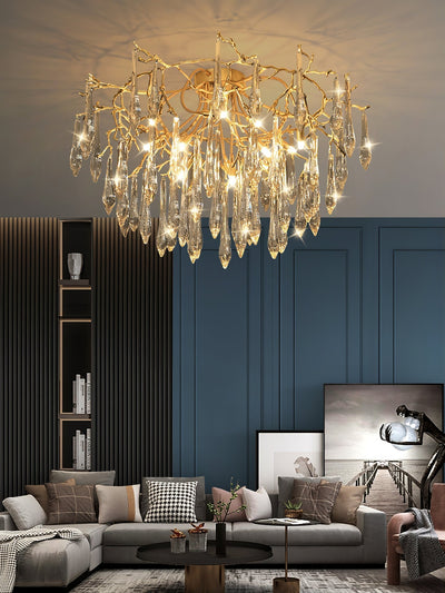 CrystalGlow - Ceiling Lamp with Radiant Droplet Crystals