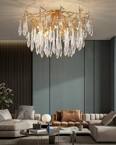 CrystalGlow - Ceiling Lamp with Radiant Droplet Crystals