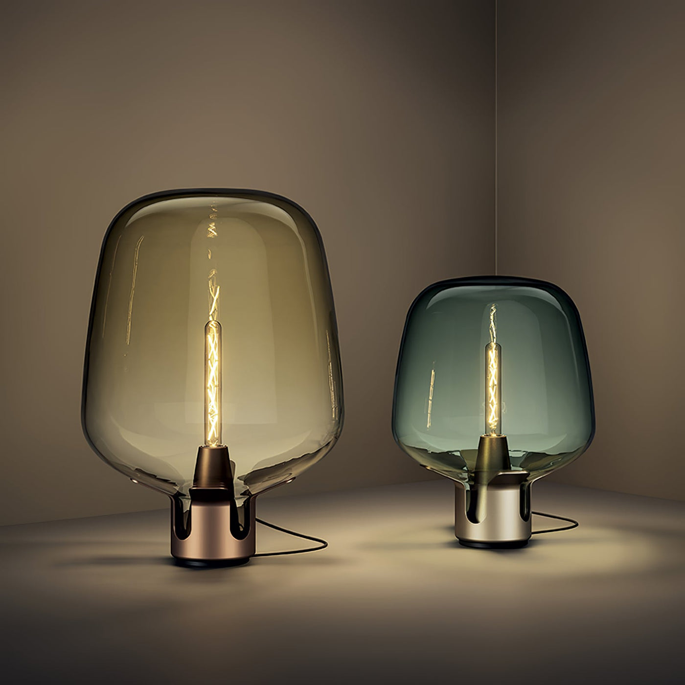 Luminous Glass - Elegant Table Lamp with Warm LED Glow