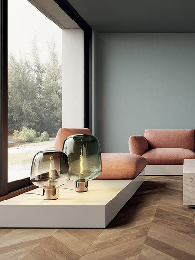 Luminous Glass - Elegant Table Lamp with Warm LED Glow