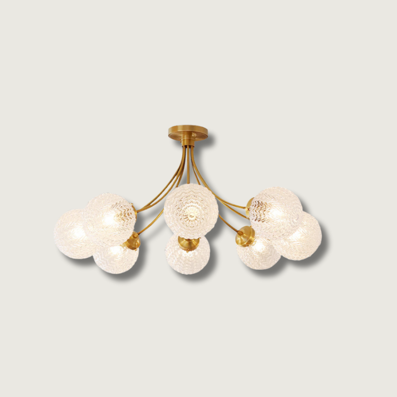 RetroGlow - Ceiling Lamp with Vintage Glass Style and Warm Ambience