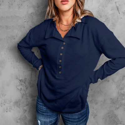 BloomElegance - Stylish Women's Shirt for Spring Fashion and Timeless Sophistication