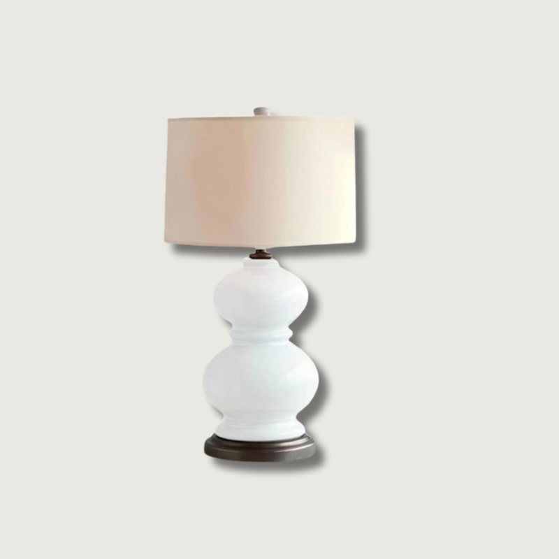 CeramicSphere - Table Lamp with Gourd-Inspired Shape and Cozy Radiance