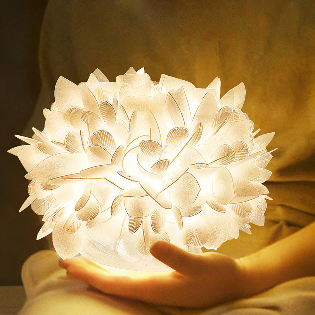 LeafGlow – Contemporary Table Lamp with Floral Petal Accent