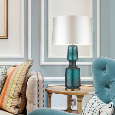 LuxAura – Elegant Metal and Glass Table Lamp