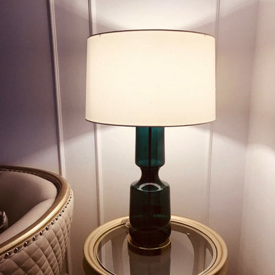 LuxAura – Elegant Metal and Glass Table Lamp