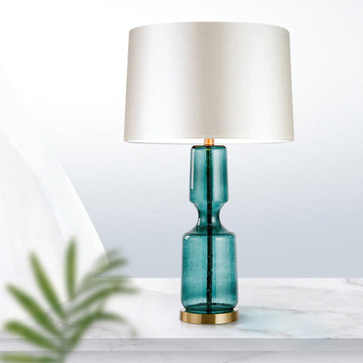 LuxAura – Elegant Metal and Glass Table Lamp