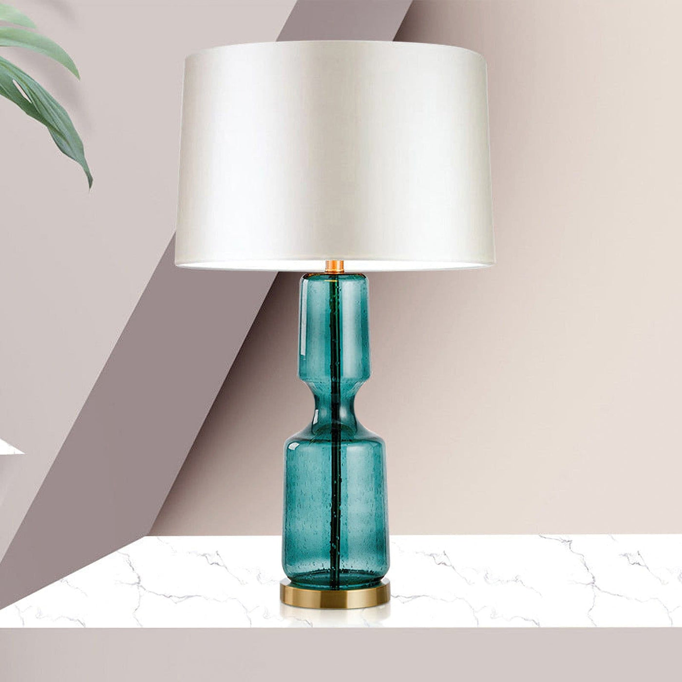 LuxAura – Elegant Metal and Glass Table Lamp