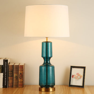 LuxAura – Elegant Metal and Glass Table Lamp