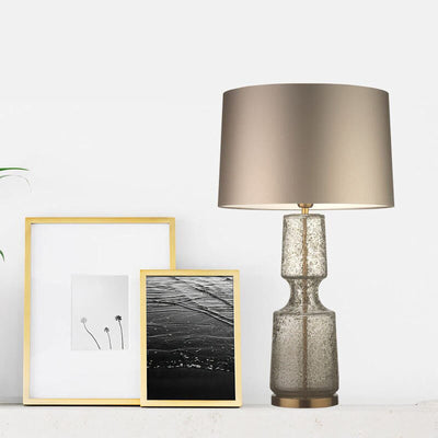 LuxAura – Elegant Metal and Glass Table Lamp