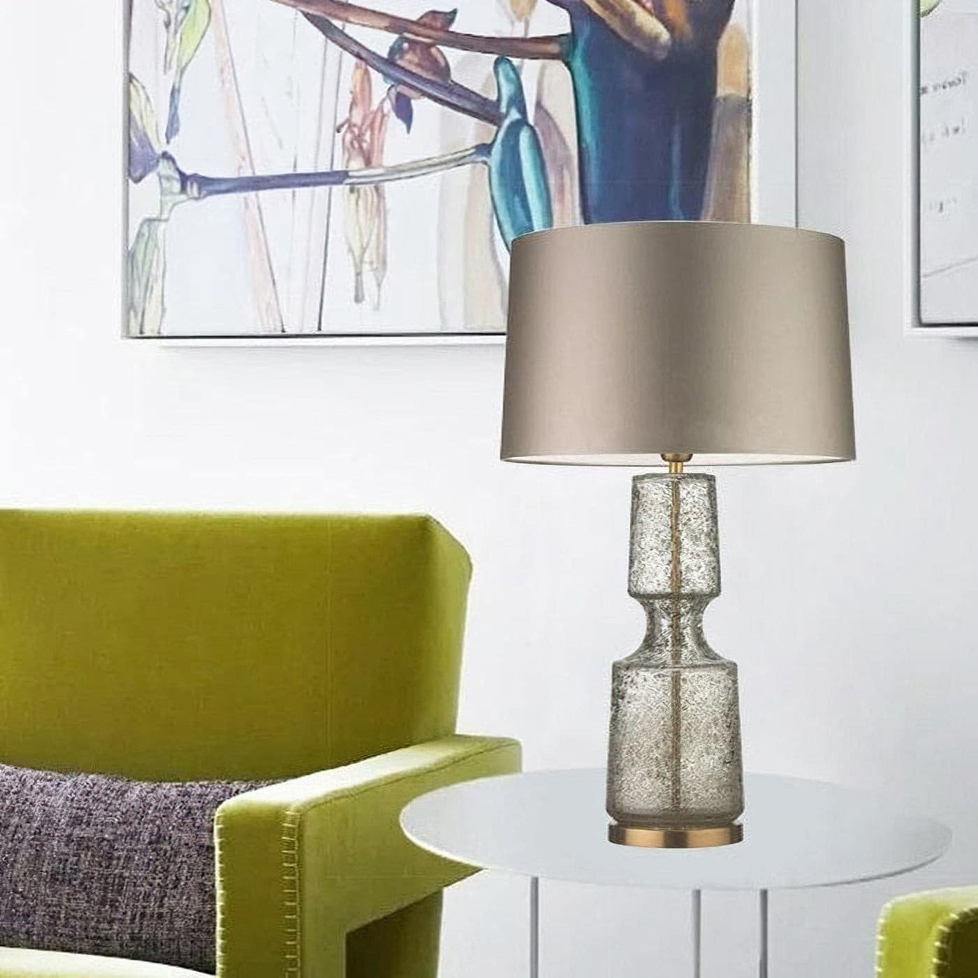 LuxAura – Elegant Metal and Glass Table Lamp