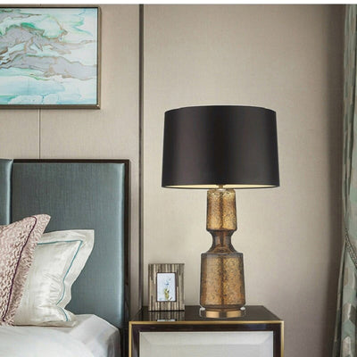 LuxAura – Elegant Metal and Glass Table Lamp