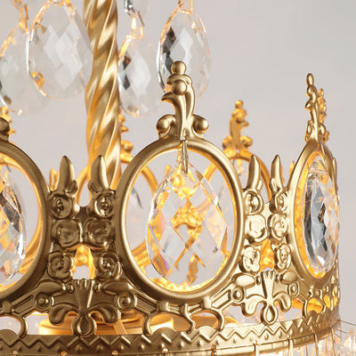 GleamAura – Elegant Crystal Table Lamp with Gold Base