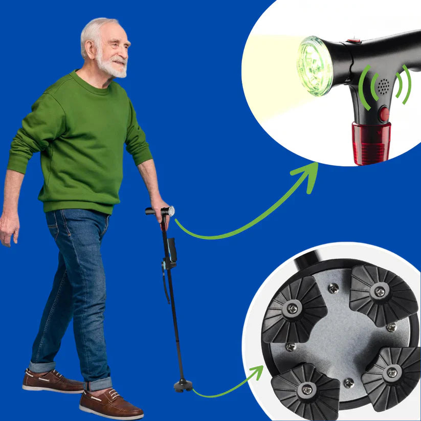 Multi-Functional Foldable Walking Aid