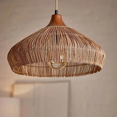 RattanGlow - Natural Woven Ceiling Lamp