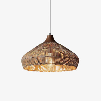 RattanGlow - Natural Woven Ceiling Lamp