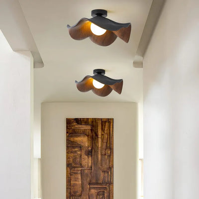 NordicPetal – Wooden Lotus Ceiling Fixture