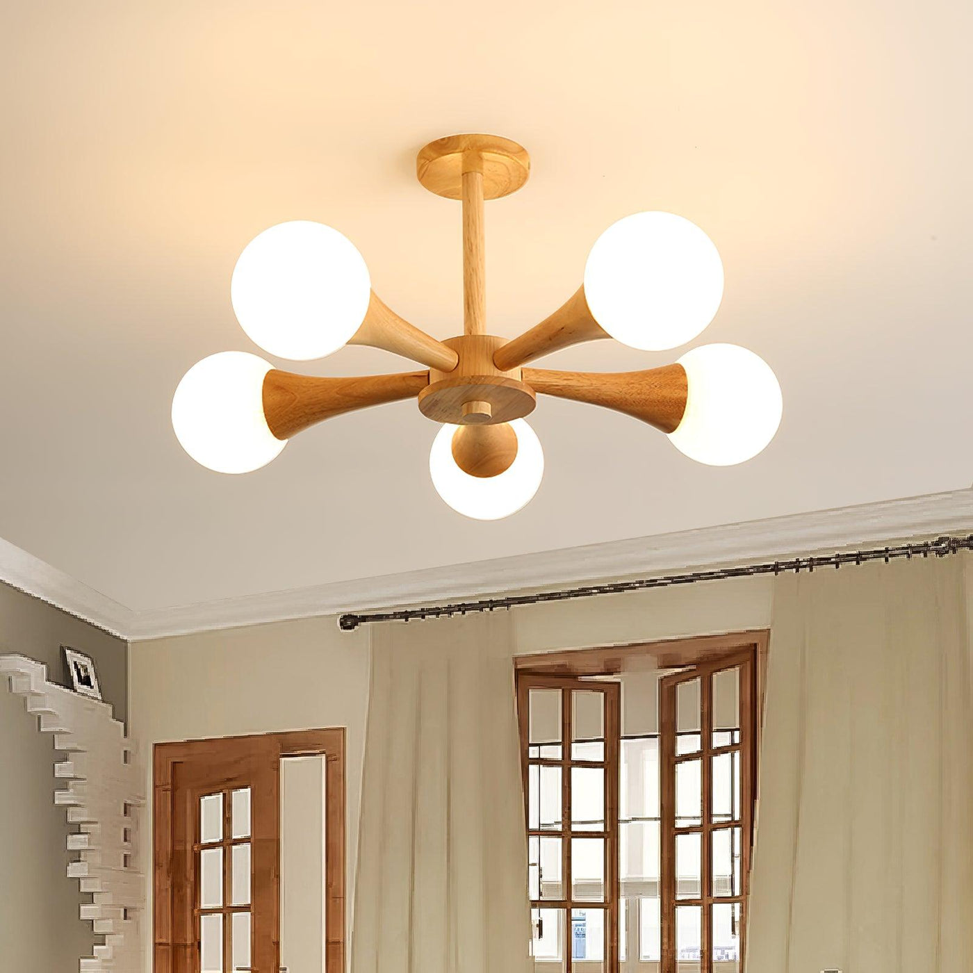 LunaBeam - Chic Wooden Ceiling Light