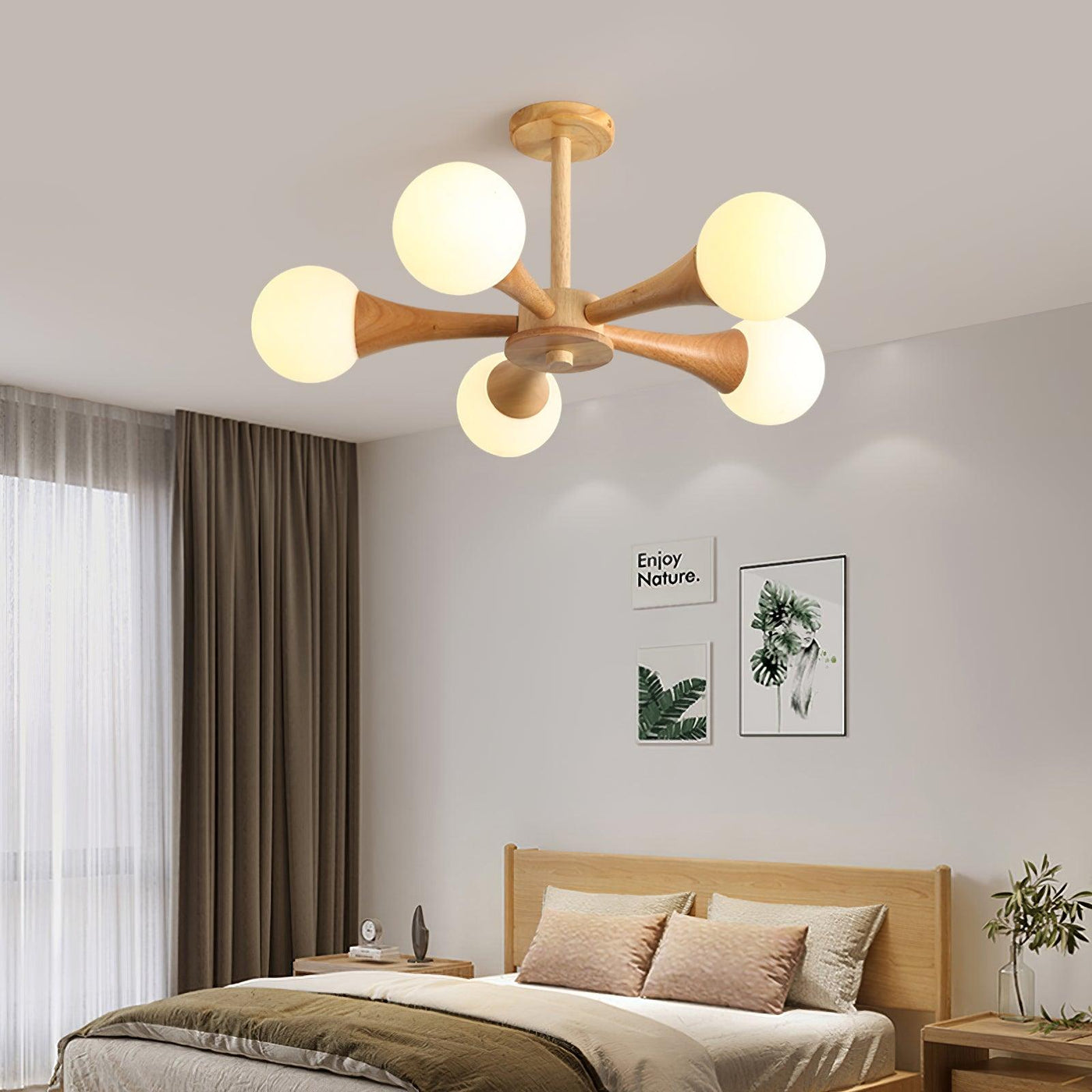 LunaBeam - Chic Wooden Ceiling Light