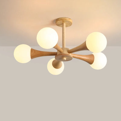 LunaBeam - Chic Wooden Ceiling Light