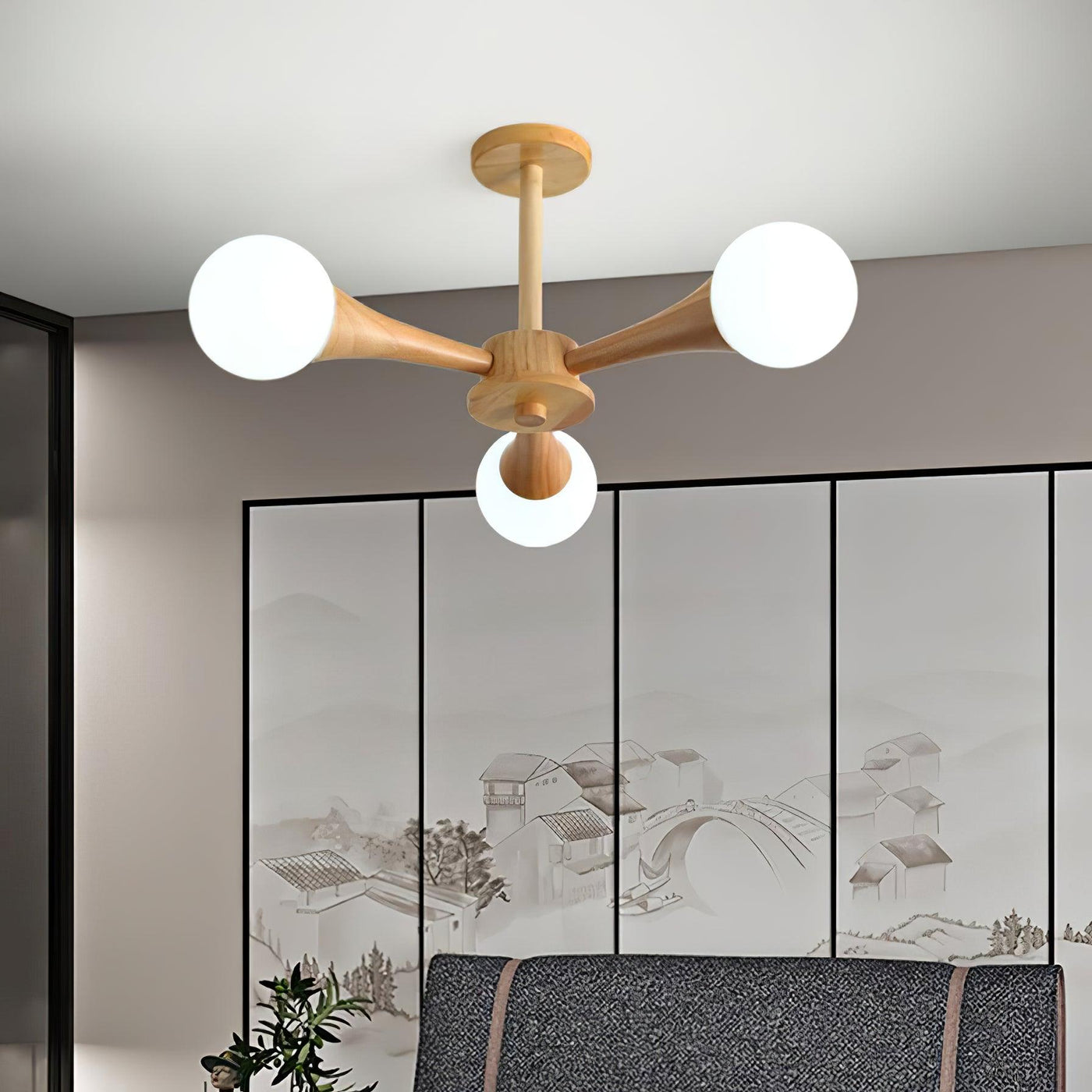 LunaBeam - Chic Wooden Ceiling Light
