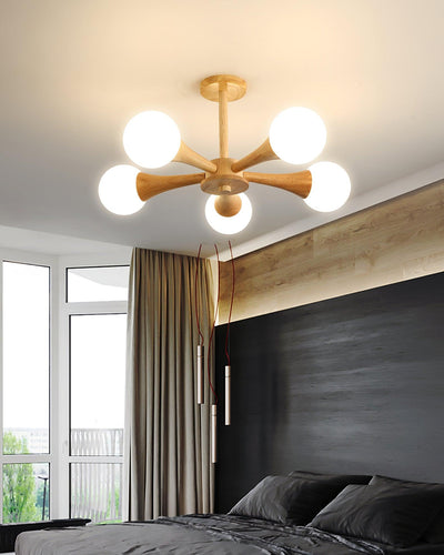LunaBeam - Chic Wooden Ceiling Light