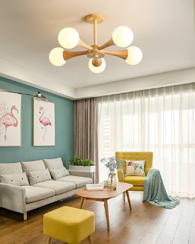 LunaBeam - Chic Wooden Ceiling Light