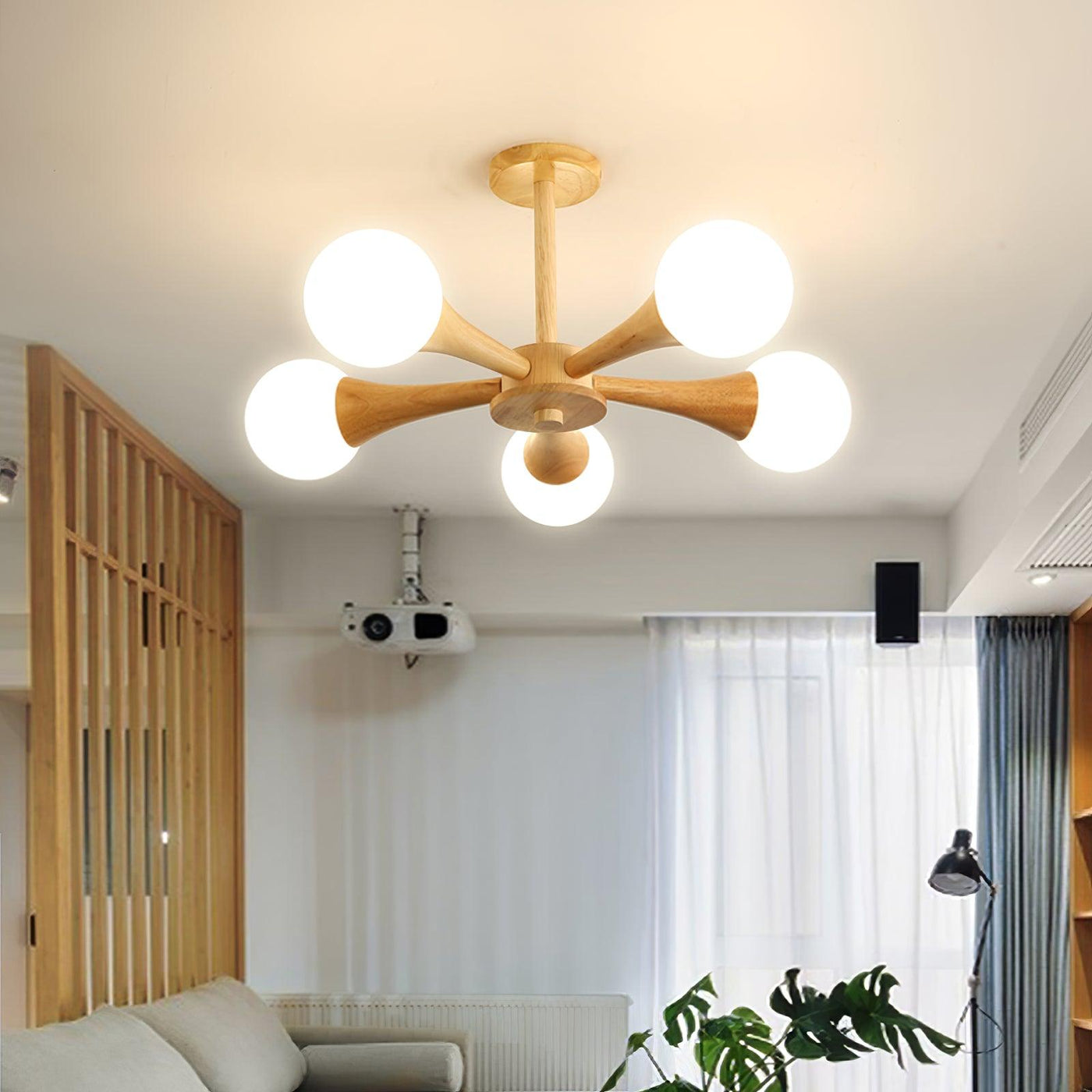 LunaBeam - Chic Wooden Ceiling Light