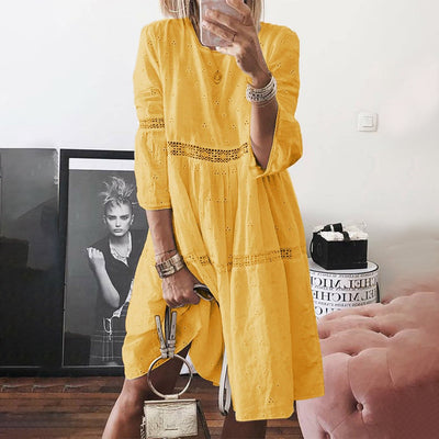 Elegant Lace Summer Dress for Women, Comfortable Casual Maxi Style