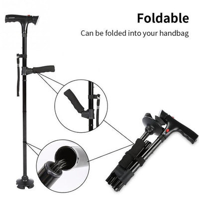 Multi-Functional Foldable Walking Aid