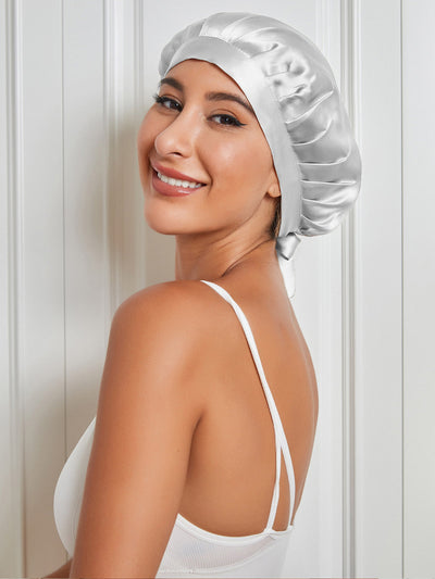 DreamWrap - Classic Silk Sleep Bonnet with Decorative Ribbons