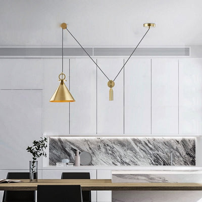 LuxeBalance – Modern Copper Ceiling Lamp