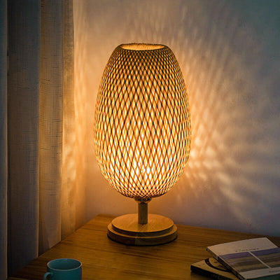 RusticGleam – Antique Bamboo Table Light