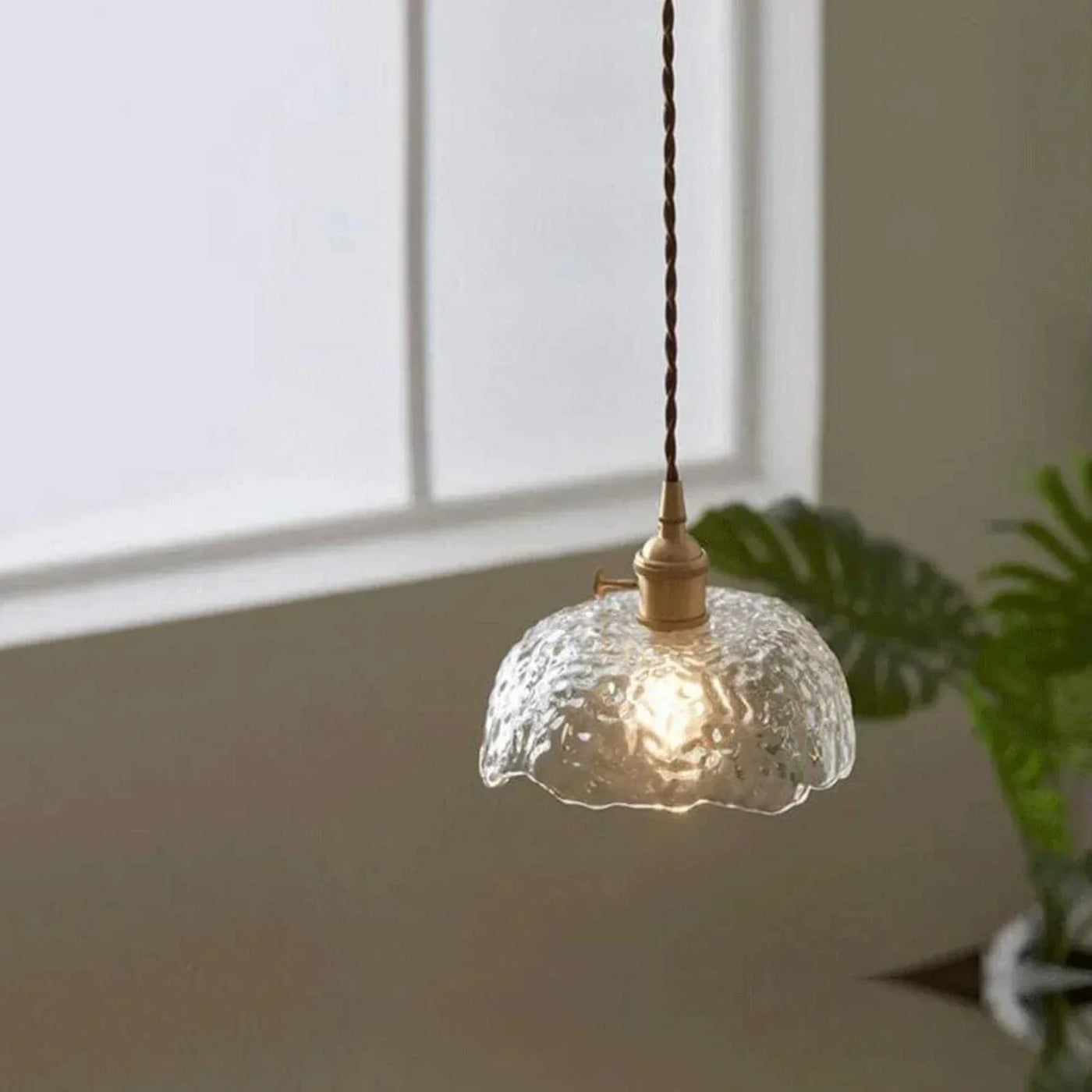 GlasTangle - Creatieve Messing Lamp