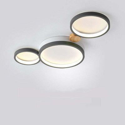 NimbusLuxe – Elegant White and Gray Ceiling Illumination