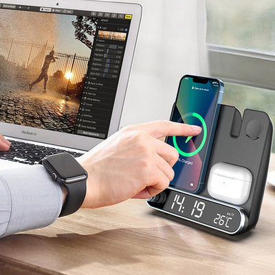 apple 3 in 1 wireless charger Alarm clock