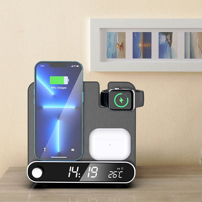 apple 3 in 1 wireless charger Alarm clock