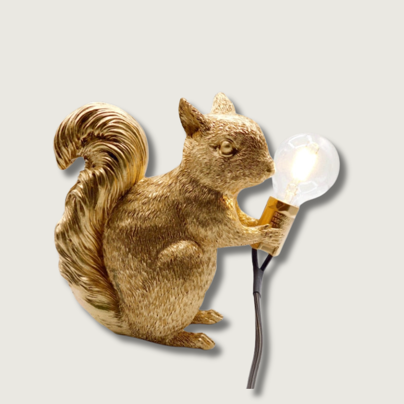 ForestGlow - Sophisticated Squirrel Lamp