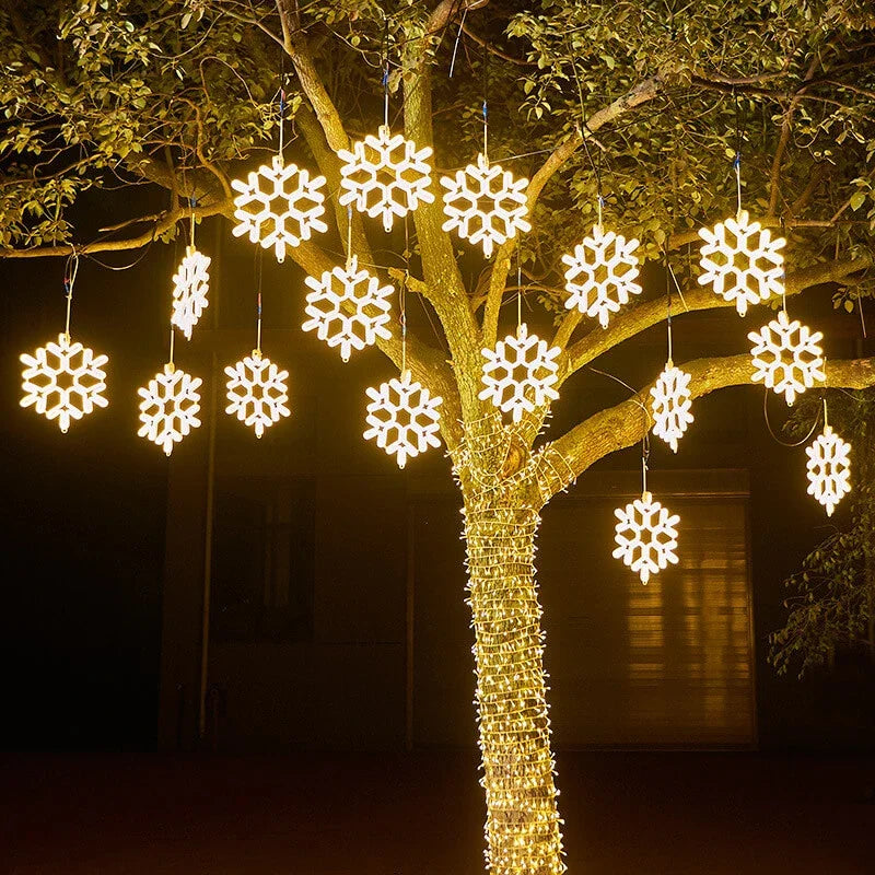 Elegant Snowflake LED Lights - Weather Resistant, Energy Efficient, Indoor/Outdoor Decor
