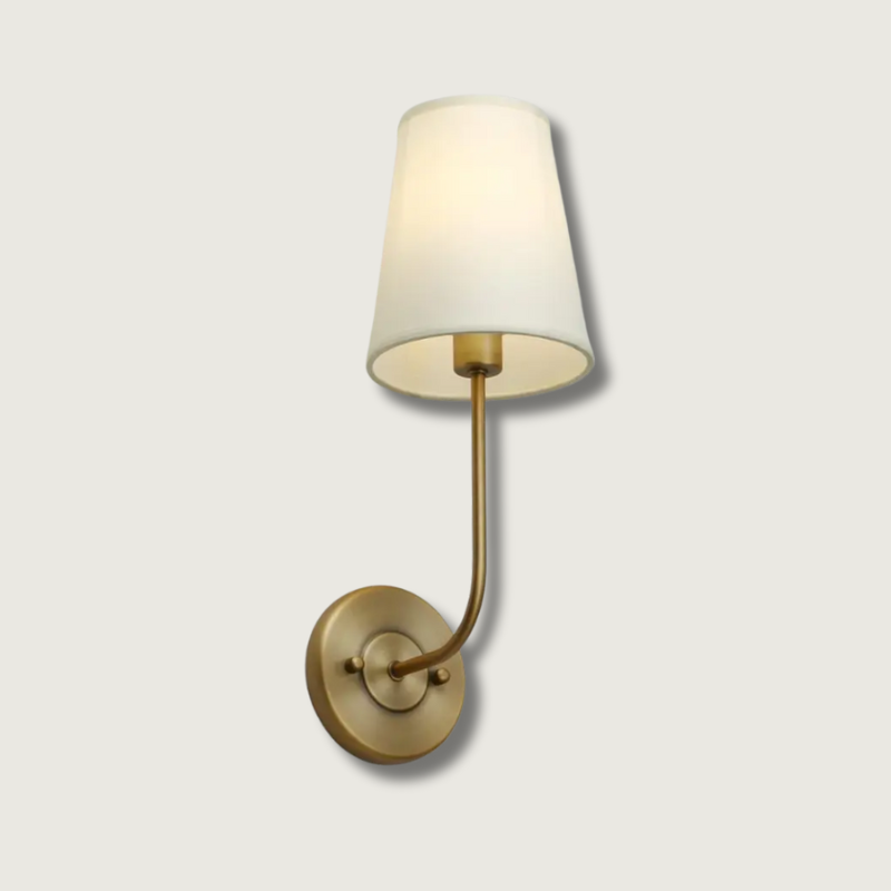 LoomGlow – Modern Wall Lamp Featuring Woven Metal and Soft Fabric