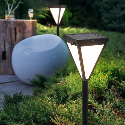 Orr Modern Design - Solar LED Outdoor Lamp, Weather-Resistant Black Metal Fixture