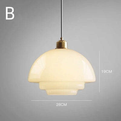 CrystalHaven - Refined Ivory Glass Pendant