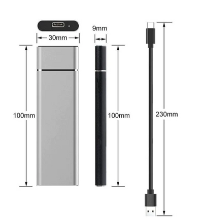 Portable External Hard Drive with High Transfer Speed and Durable Aluminum Housing