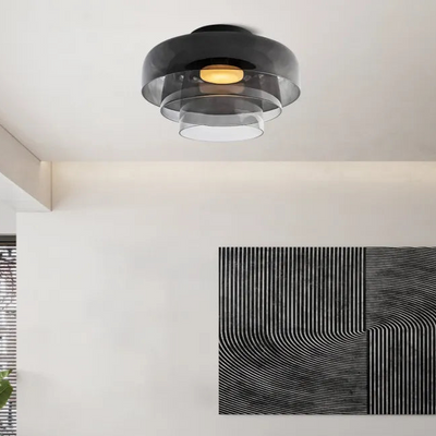 LuxeGleam - Classic Glass Ceiling Lamp