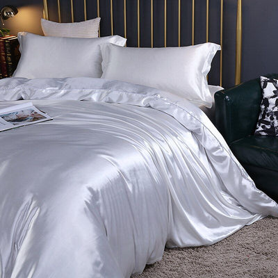 LuxeGlow - Satin Bed Set with Cotton Feel