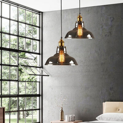 GlassHaven – Elegant Industrial Pendant Lamp